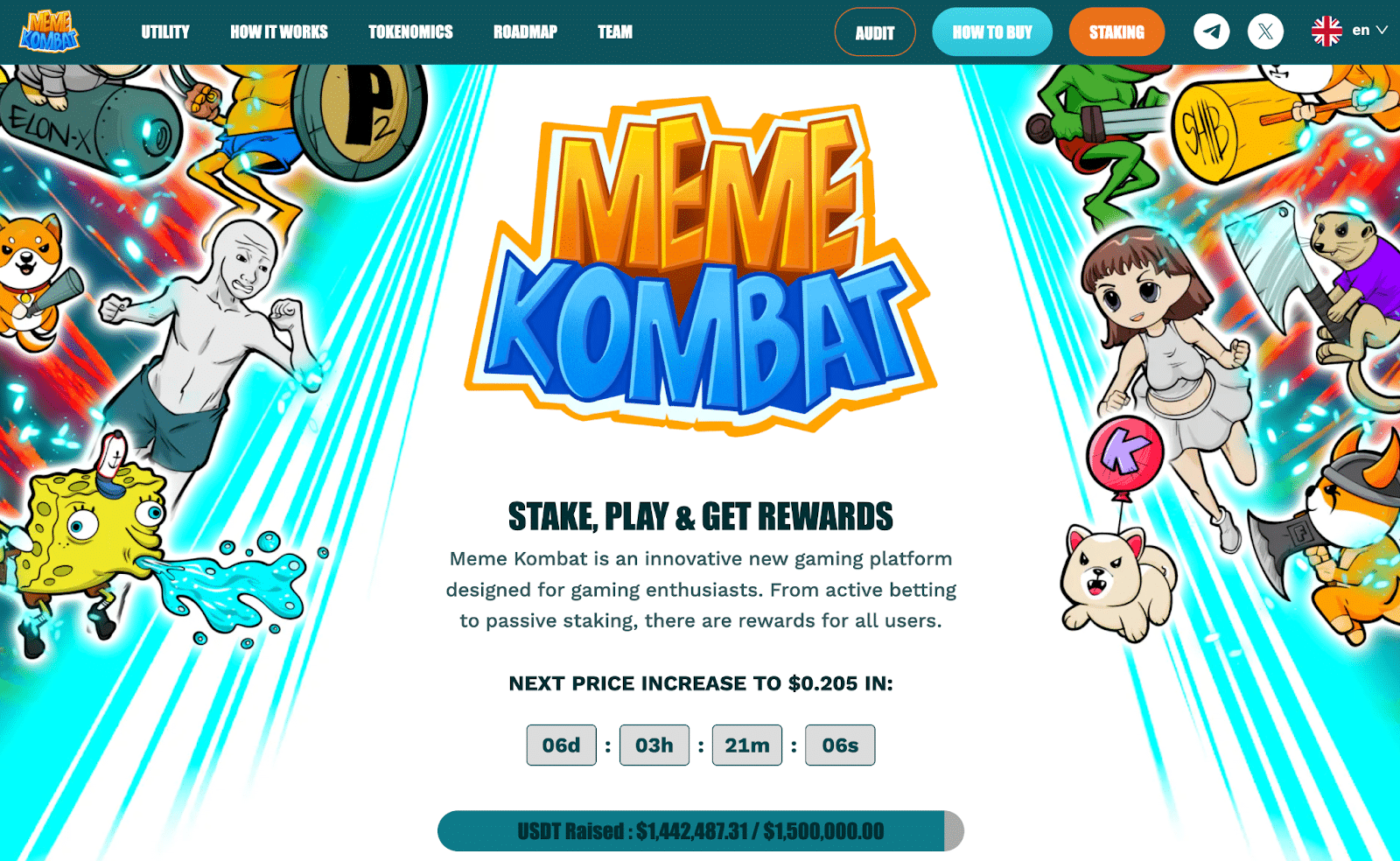 Pepepe币价格上涨25%Meme Kombat在独特的游戏平台上筹集了近150万美元　也许会有100倍的增加